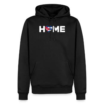 Cuba Accueil Cuba Drapeau Cuba Amour - Sweat à capuche Premium bio Homme - noir - Devant - Nico (187cm)