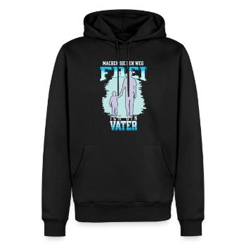 Vater hat es Eilig - Männer Premium Bio Hoodie - Schwarz - Vorne - Nico (187cm)