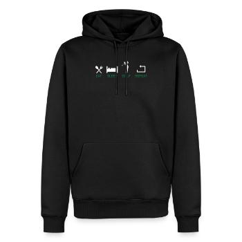 Golf Golfer Present Golf Player Golf Club Golf Ball - Men’s Premium Organic Hoodie - black - Front - Nico (187cm)