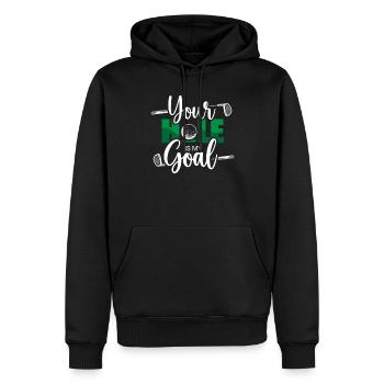 Golf Golfer Present Golf Player Golf Club Golf Ball - Men’s Premium Organic Hoodie - black - Front - Nico (187cm)