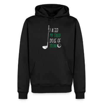 Golf Golfeur Présent Golf Player Golf Club Golf Ball - Sweat à capuche Premium bio Homme - noir - Devant - Nico (187cm)