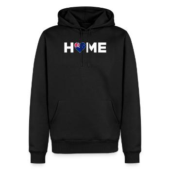 Nouvelle-Zélande Accueil Drapeau de la Nouvelle-Zélande - Sweat à capuche Premium bio Homme - noir - Devant - Nico (187cm)
