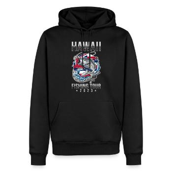 Excursion de pêche à Hawaï 2023 - Sweat à capuche Premium bio Homme - noir - Devant - Nico (187cm)