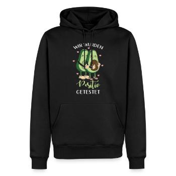 Wir Wurden Positiv Getestet Avocado - Männer Premium Bio Hoodie - Schwarz - Vorne - Nico (187cm)