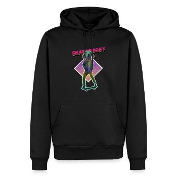 SKATER DOG - Männer Premium Bio Hoodie - Schwarz - Vorne - Nico (187cm)