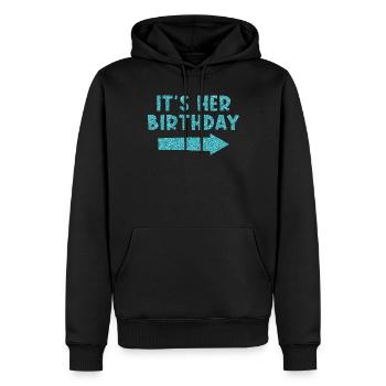 Verjaardag Het is je verjaardag - Mannen Premium Bio hoodie - zwart - Voor - Nico (187cm)