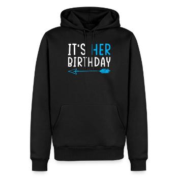 Verjaardag Het is je verjaardag - Mannen Premium Bio hoodie - zwart - Voor - Nico (187cm)
