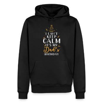 Papa-geburtstag Ich Kann Mich Nicht Beruhigen - Männer Premium Bio Hoodie - Schwarz - Vorne - Nico (187cm)