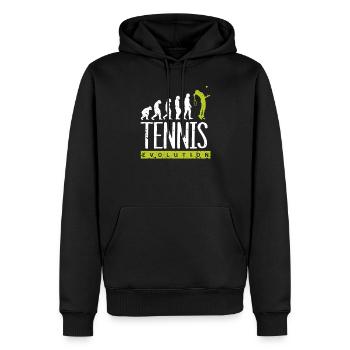 Joueur de tennis présent Tennis Club Coach Sport - Sweat à capuche Premium bio Homme - noir - Devant - Nico (187cm)