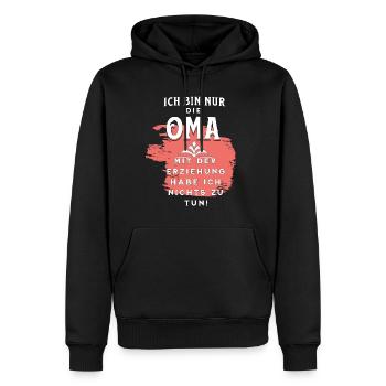 Oma und Kindererziehung - Männer Premium Bio Hoodie - Schwarz - Vorne - Nico (187cm)