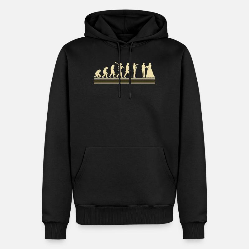 Evolution Des Hochzeitsfotografen - Männer Premium Bio Hoodie - Schwarz