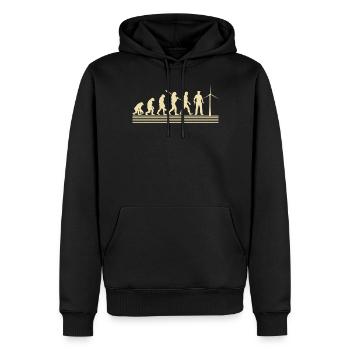 Développement de la mécanique des turbines - Sweat à capuche Premium bio Homme - noir - Devant - Nico (187cm)