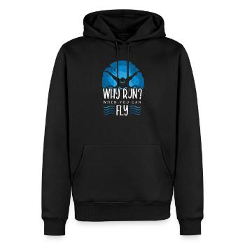 Schwimmer Präsent Wassersport Schwimmen Tauchen - Männer Premium Bio Hoodie - Schwarz - Vorne - Nico (187cm)