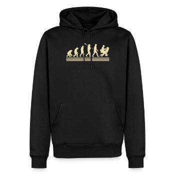 Hygiénistes dentaires Evolution - Sweat à capuche Premium bio Homme - noir - Devant - Nico (187cm)