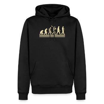 Engineering evolution - Men’s Premium Organic Hoodie - black - Front - Nico (187cm)