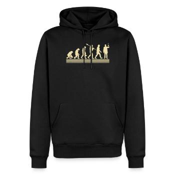 Evolution Des Klinischen Labortechnikers - Männer Premium Bio Hoodie - Schwarz - Vorne - Nico (187cm)