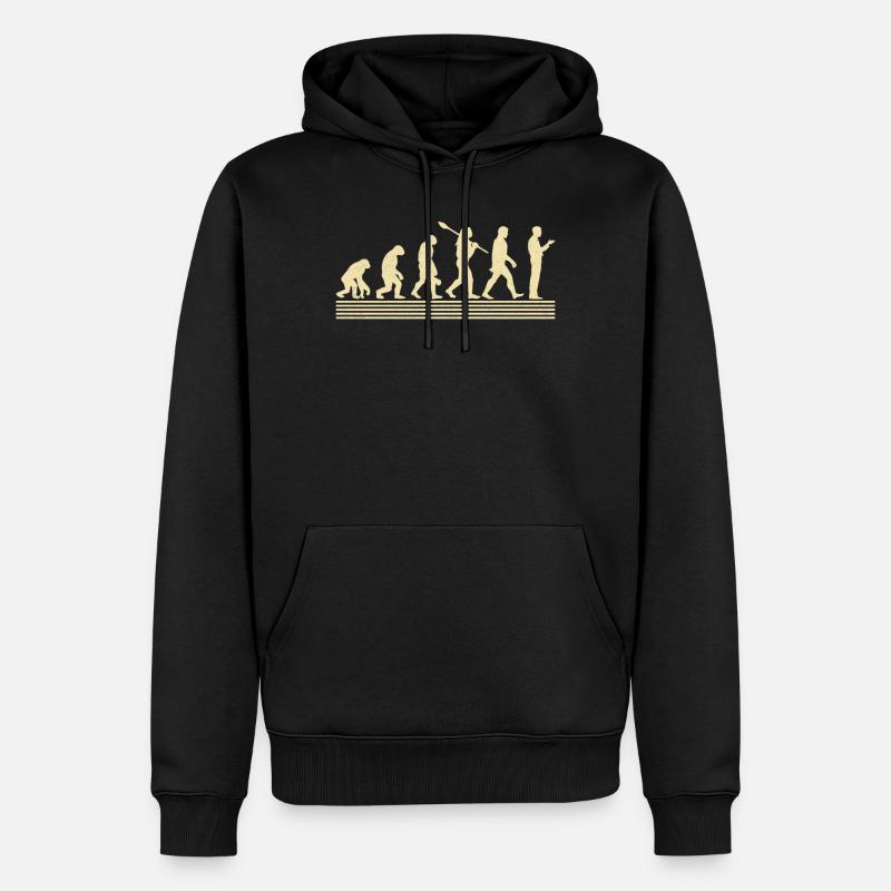 Evolution Des Sprachpathologen - Männer Premium Bio Hoodie - Schwarz