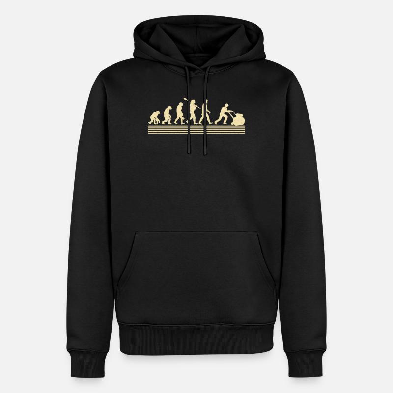 Landschaftsgestalter-evolution - Männer Premium Bio Hoodie - Schwarz