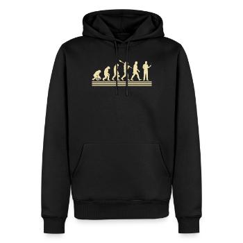 Evolution Des Gymnasiallehrers - Männer Premium Bio Hoodie - Schwarz - Vorne - Nico (187cm)