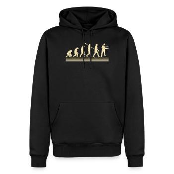 Évolution du gestionnaire Es - Sweat à capuche Premium bio Homme - noir - Devant - Nico (187cm)