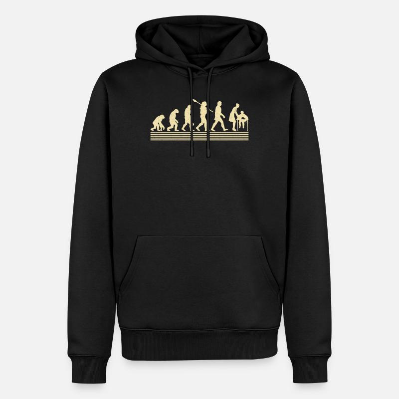 Evolution Des Mittelschullehrers - Männer Premium Bio Hoodie - Schwarz