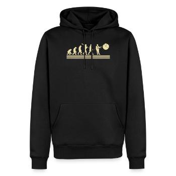 Évolution de l’analyste financier - Sweat à capuche Premium bio Homme - noir - Devant - Nico (187cm)