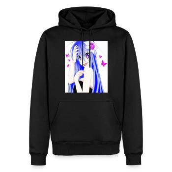 Japan Anime Drawing - Men’s Premium Organic Hoodie - black - Front - Nico (187cm)