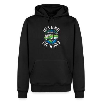 Abenteuer Reisen Präsent Reiseliebhaber - Männer Premium Bio Hoodie - Schwarz - Vorne - Nico (187cm)