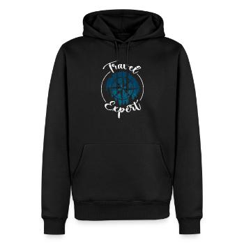 Abenteuer Reisen Präsent Reiseliebhaber - Männer Premium Bio Hoodie - Schwarz - Vorne - Nico (187cm)