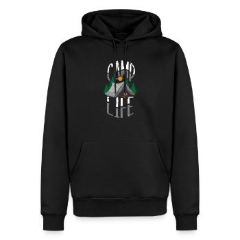 Camping Camper Présent Amoureux de la Nature - Sweat à capuche Premium bio Homme - noir - Devant - Nico (187cm)