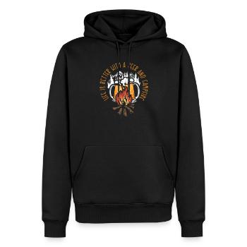 Camping Camper Présent Amoureux de la Nature - Sweat à capuche Premium bio Homme - noir - Devant - Nico (187cm)