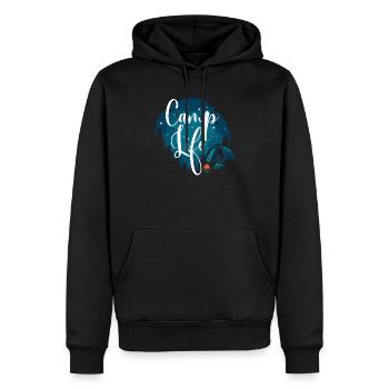Camping Camper Présent Amoureux de la Nature - Sweat à capuche Premium bio Homme - noir - Devant - Nico (187cm)