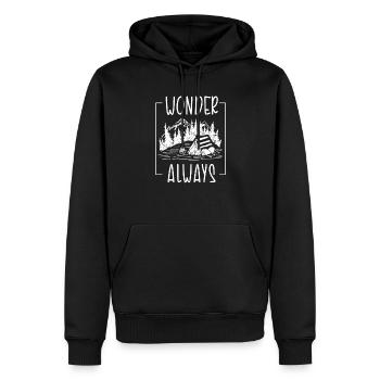 Camping Camper Présent Amoureux de la Nature - Sweat à capuche Premium bio Homme - noir - Devant - Nico (187cm)
