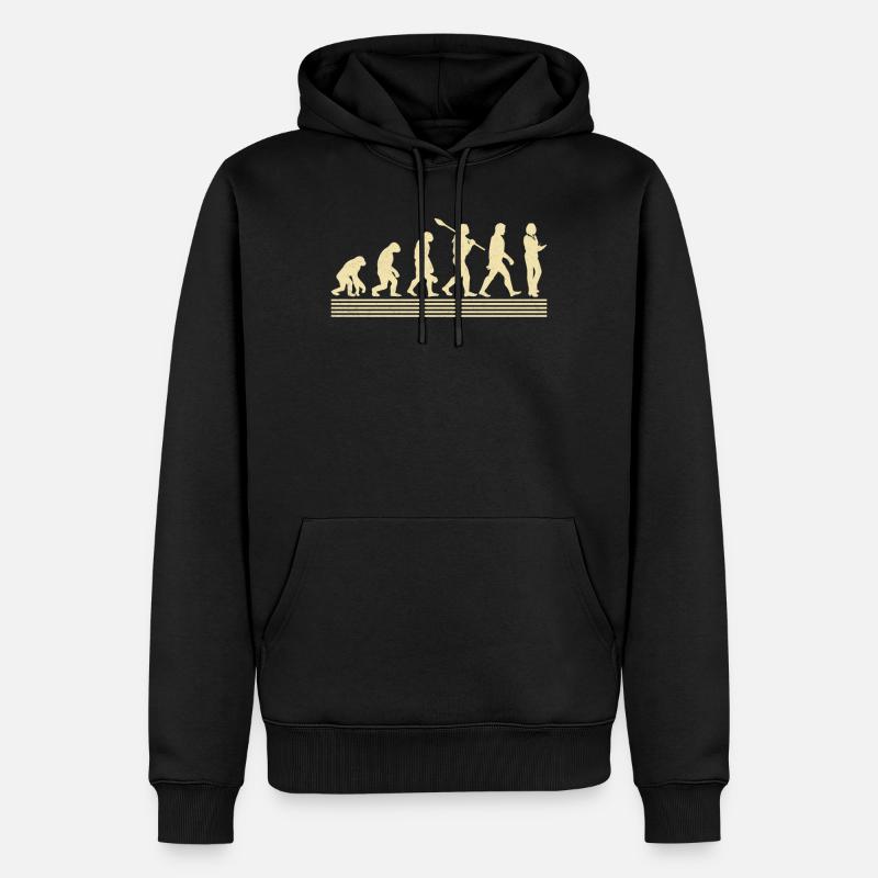 Evolution Des Veranstaltungsplaners - Männer Premium Bio Hoodie - Schwarz