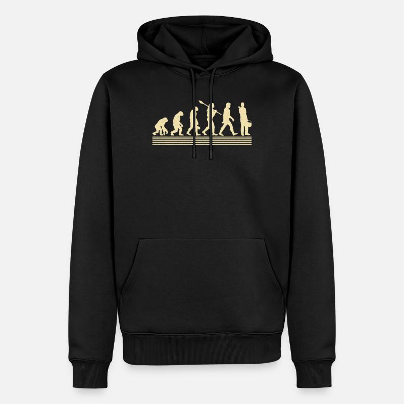Klempner-evolution - Männer Premium Bio Hoodie - Schwarz
