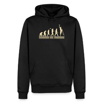 Évolution du peintre - Sweat à capuche Premium bio Homme - noir - Devant - Nico (187cm)