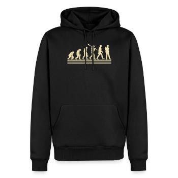 Évolution du policier - Sweat à capuche Premium bio Homme - noir - Devant - Nico (187cm)