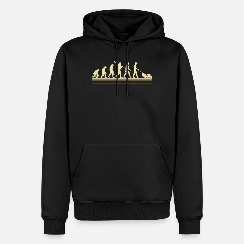 Gärtner-evolution - Männer Premium Bio Hoodie - Schwarz