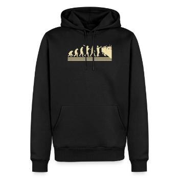 Évolution des techniciens de laboratoire - Sweat à capuche Premium bio Homme - noir - Devant - Nico (187cm)