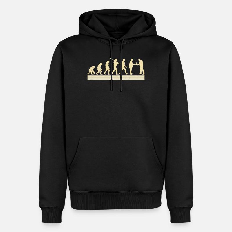 Évolution des banquiers - Sweat à capuche Premium bio Homme - noir