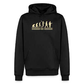 Postman-evolution - Männer Premium Bio Hoodie - Schwarz - Vorne - Nico (187cm)