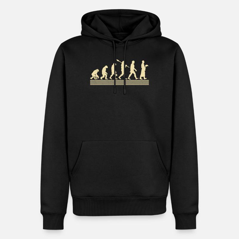 Évolution du serveur - Sweat à capuche Premium bio Homme - noir