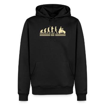 Développement du service postal rural - Sweat à capuche Premium bio Homme - noir - Devant - Nico (187cm)