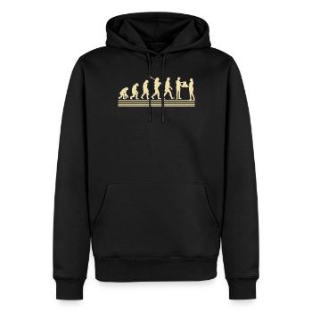 Package carrier evolution - Men’s Premium Organic Hoodie - black - Front - Nico (187cm)