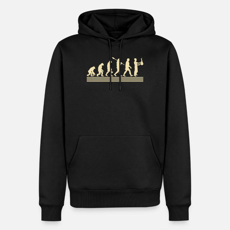 Metzger-evolution - Männer Premium Bio Hoodie - Schwarz