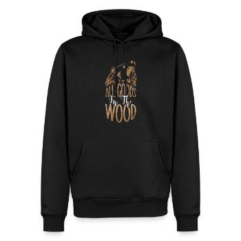 Camping Camper Présent Amoureux de la Nature - Sweat à capuche Premium bio Homme - noir - Devant - Nico (187cm)