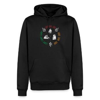 Camping Camper Présent Amoureux de la Nature - Sweat à capuche Premium bio Homme - noir - Devant - Nico (187cm)