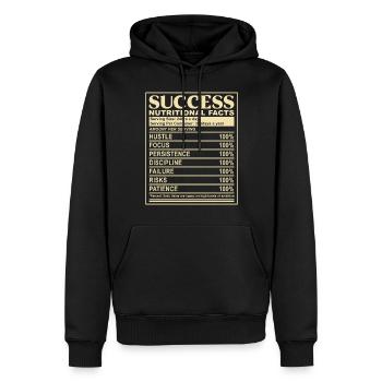 Erfolg Witzig Erfolg Nährwerttabelle - Männer Premium Bio Hoodie - Schwarz - Vorne - Nico (187cm)