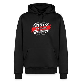 Erfolg Ist Die Beste Rache - Männer Premium Bio Hoodie - Schwarz - Vorne - Nico (187cm)