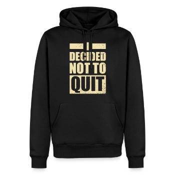 Fitness Gym Motivation - Männer Premium Bio Hoodie - Schwarz - Vorne - Nico (187cm)